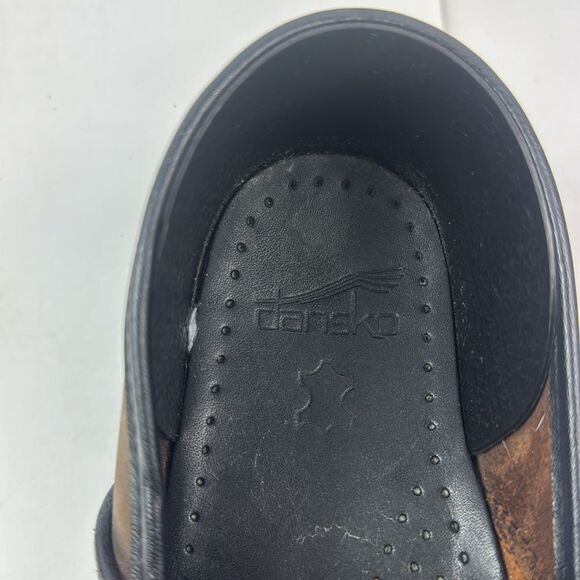 Dansko Professional Antique Brown Leather Women's Clogs - Picture 11 of 14